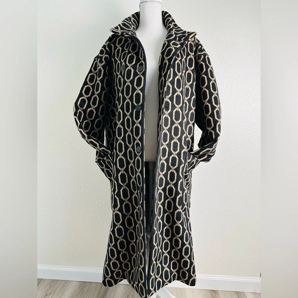 Ann Taylor Link Wool Blend Stand Collar Overcoat Size XXL - Picture 5 of 13